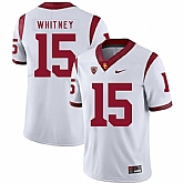 USC Trojans 15 Isaac Whitney White College Football Jersey Dzhi,baseball caps,new era cap wholesale,wholesale hats